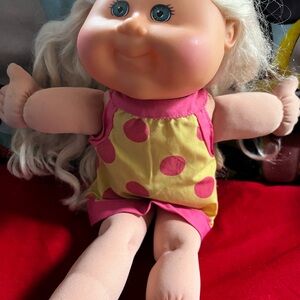 Adorable Pink and Yellow Polka Dot Doll